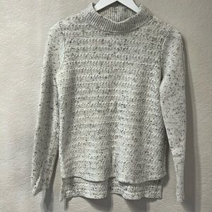 Design History | Winter White Black Speckled Sweater